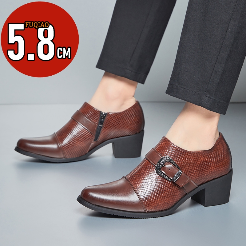 Vintage Fashion Patterns - Vintage Stil erkek Yüksek Topuk Deri