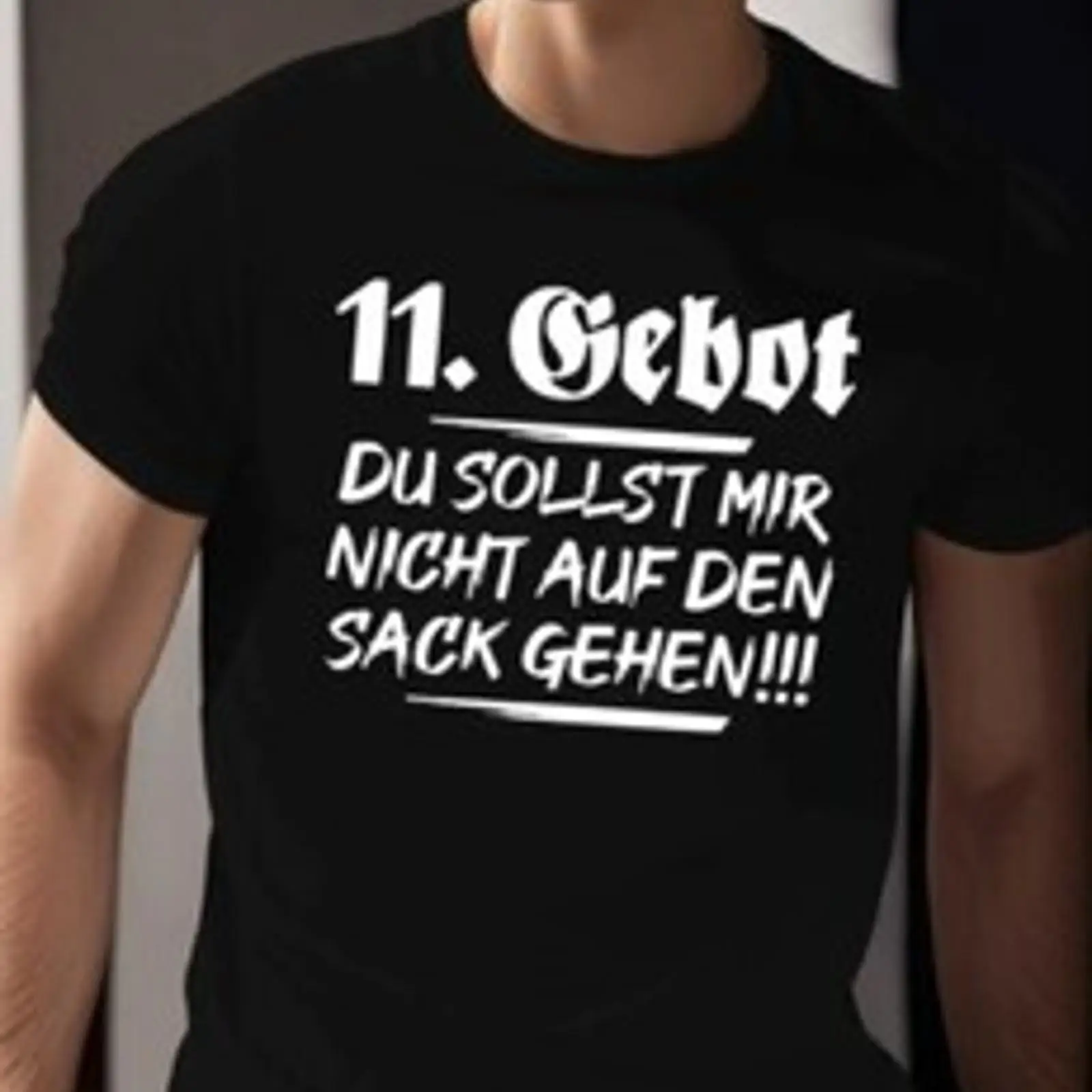 Vintage Fashion Herren - Erkek Tişörtü 11 Gebot Du sollst