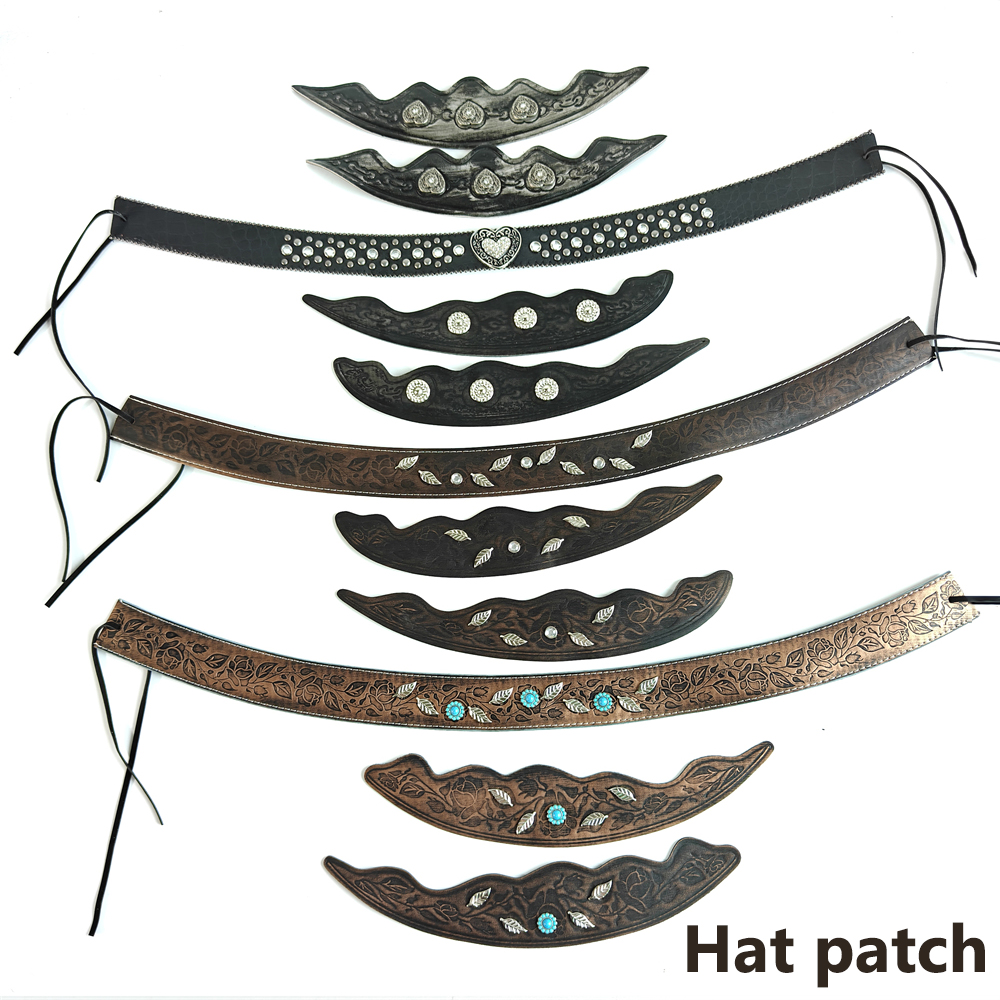 Vintage Fashion Hats - Batı deri şapka bandı Vintage kovboy