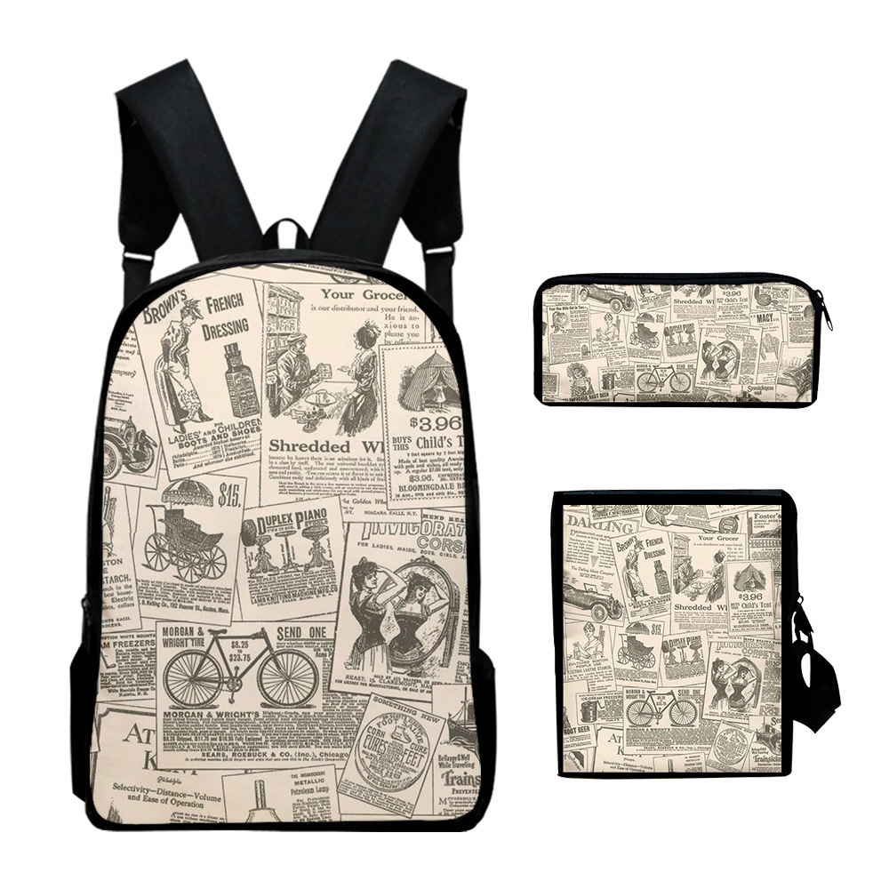 Vintage Fashion Newspaper - Klasik Yenilik Vintage gazete 3D Baskı