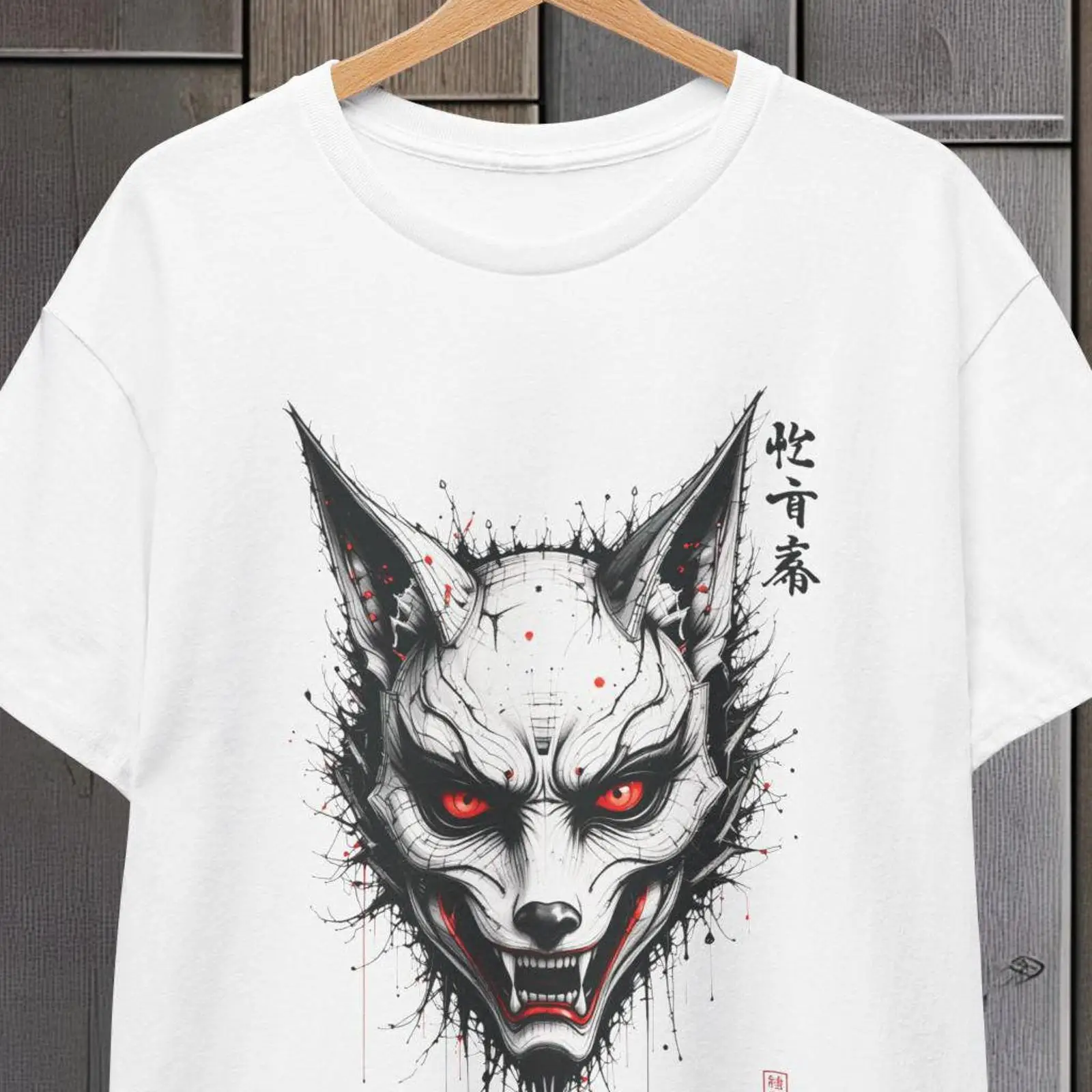 Japon Tilki Maskesi Tişörtü Ky - Vintage Fashion Kyoto incelemesi ve fiyatı