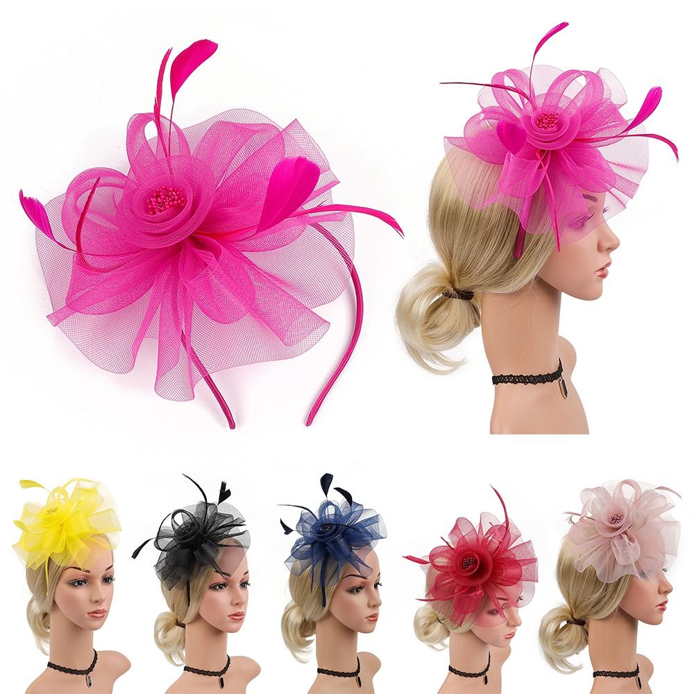 Tüyler şerit Fascinator şapkal - Vintage Fashion Hats incelemesi ve fiyatı