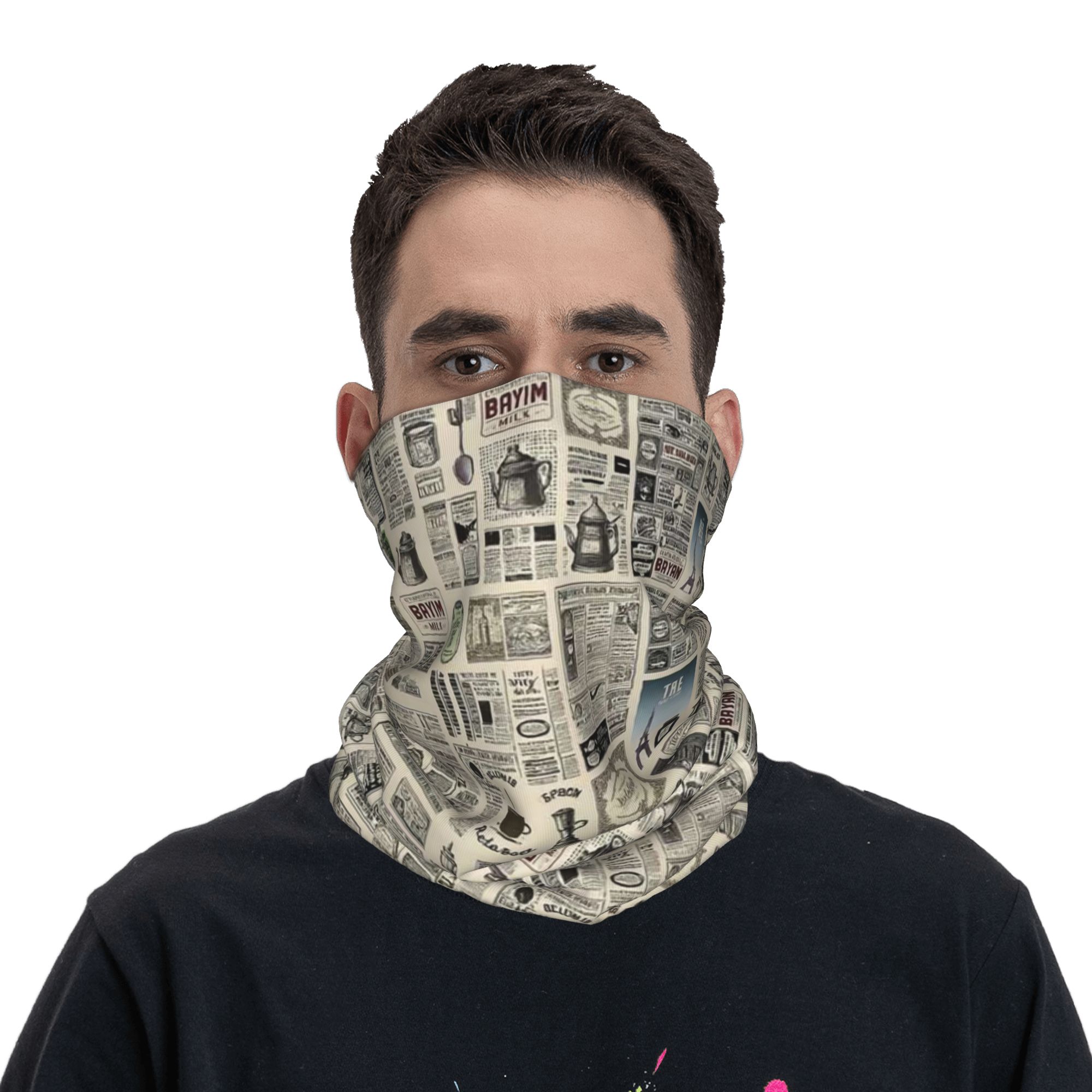 Vintage Gazete Desenli Bandana - Vintage Fashion Newspaper incelemesi ve fiyatı