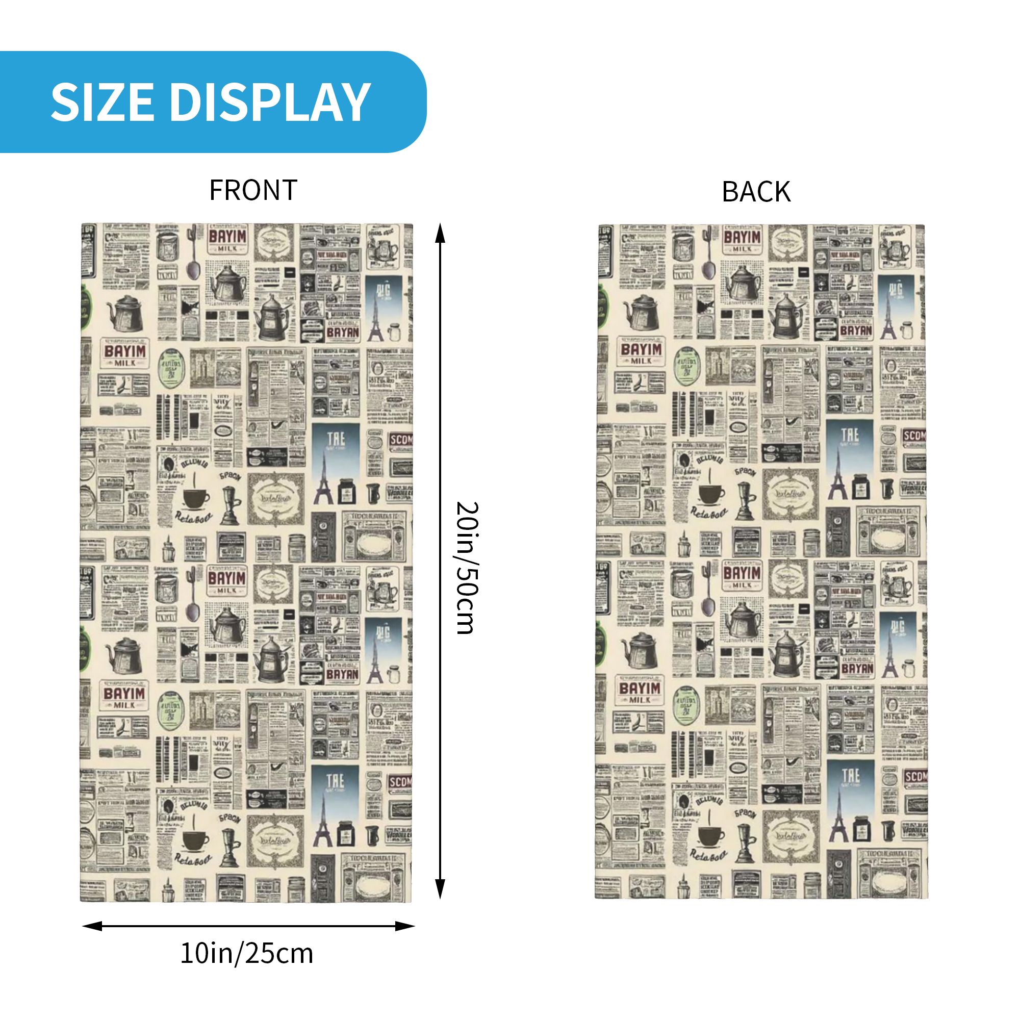 Vintage Gazete Desenli Bandana - Vintage Fashion Newspaper incelemesi ve fiyatı