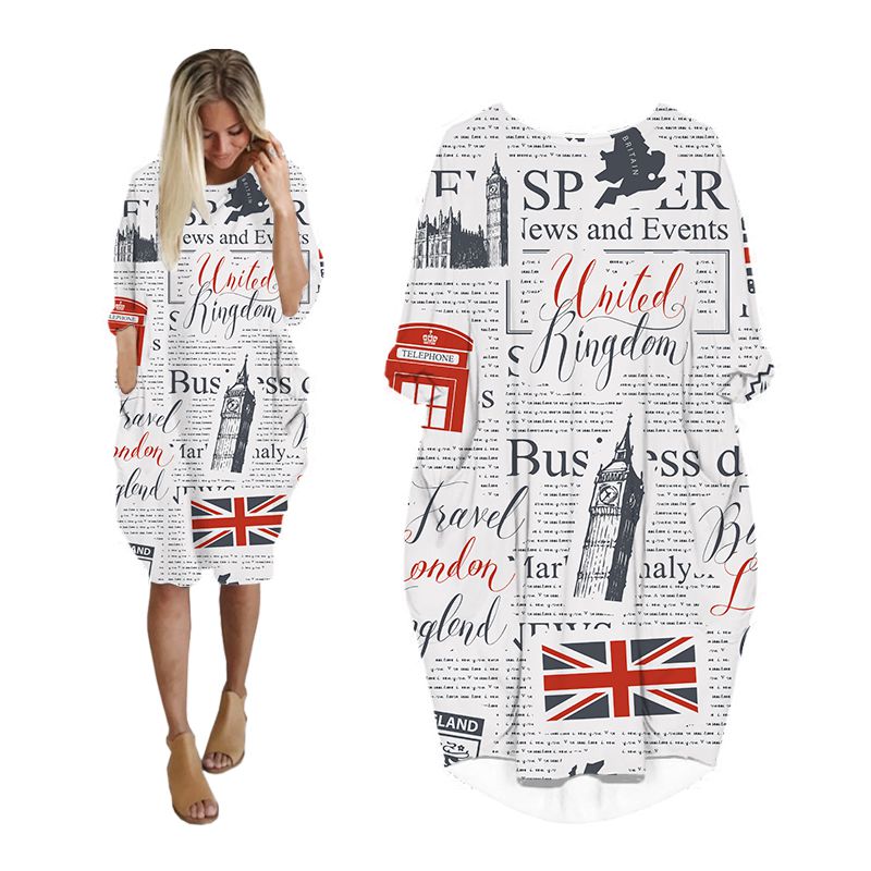 CLOOCL Gazete Elbise 3D Baskı  - Vintage Fashion Newspaper incelemesi ve fiyatı
