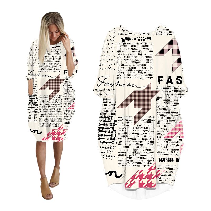 CLOOCL Gazete Elbise 3D Baskı  - Vintage Fashion Newspaper incelemesi ve fiyatı